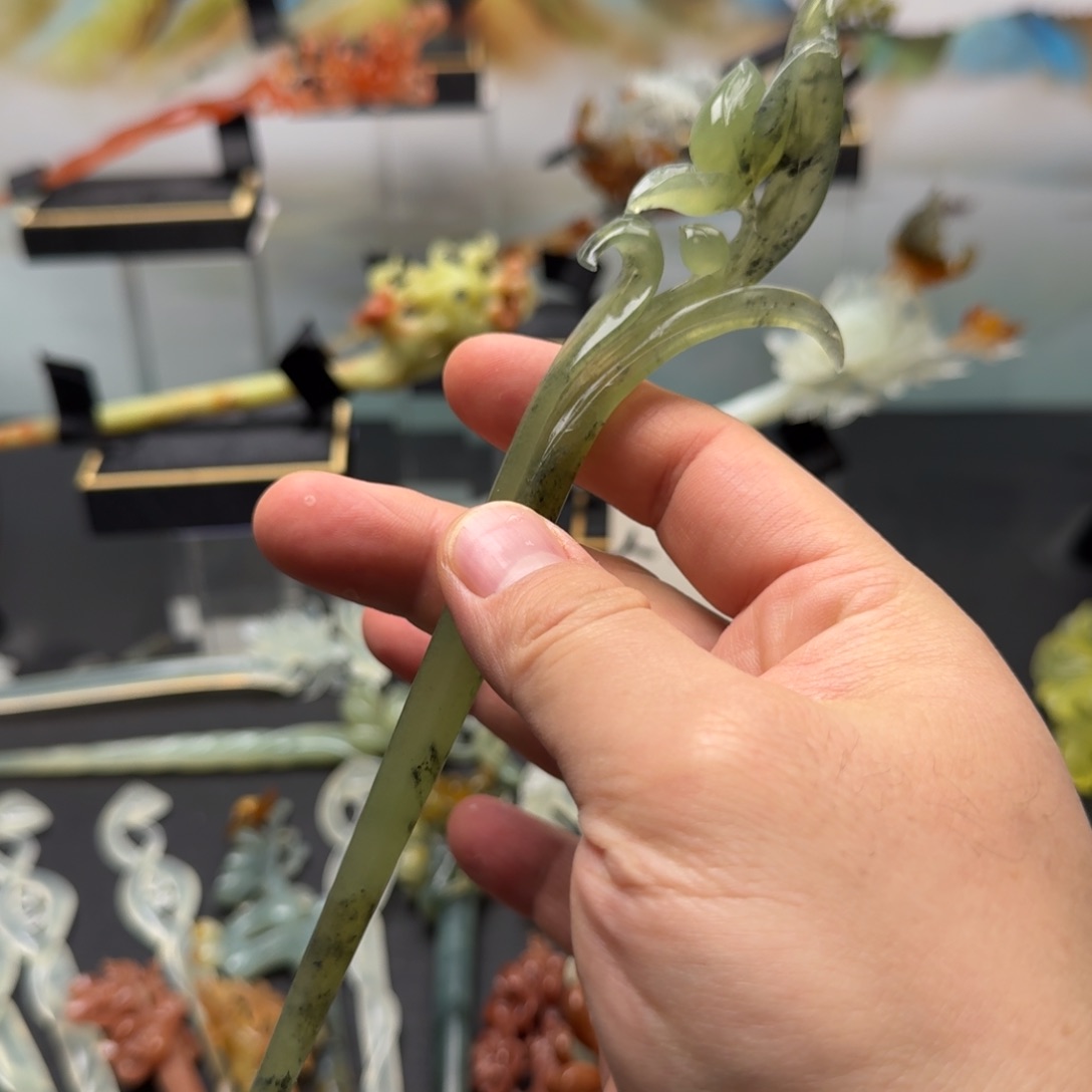 岫玉发饰未镶嵌明君是发簪天花板