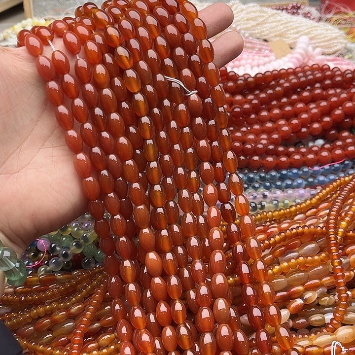 玛瑙/玉髓珠宝半成品未镶嵌一条8/16mm玛瑙