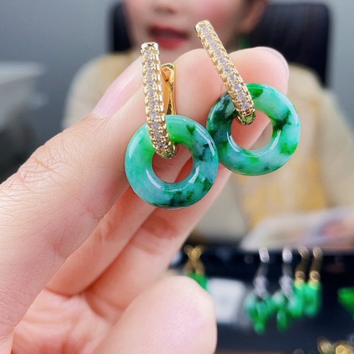 翡翠耳饰未镶嵌饰品