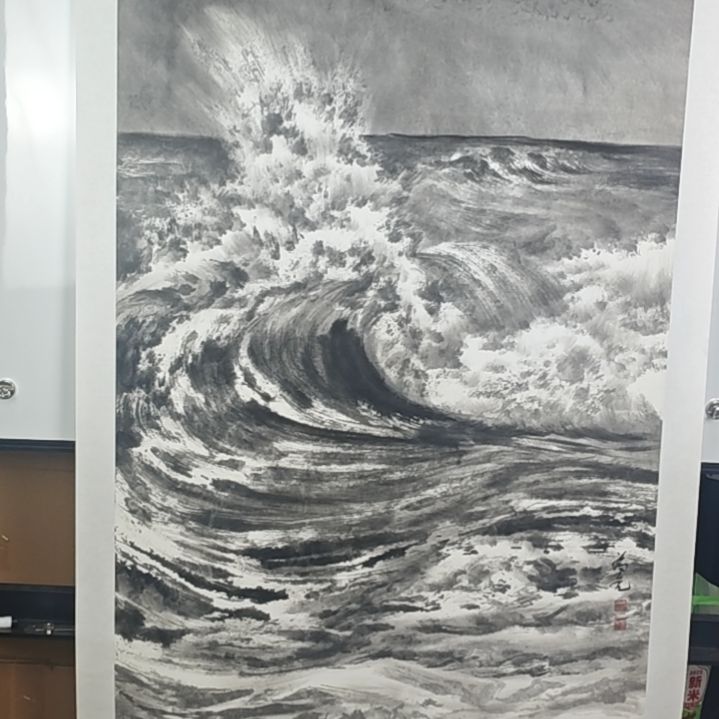 蓝***空国画为亮老师国画作品