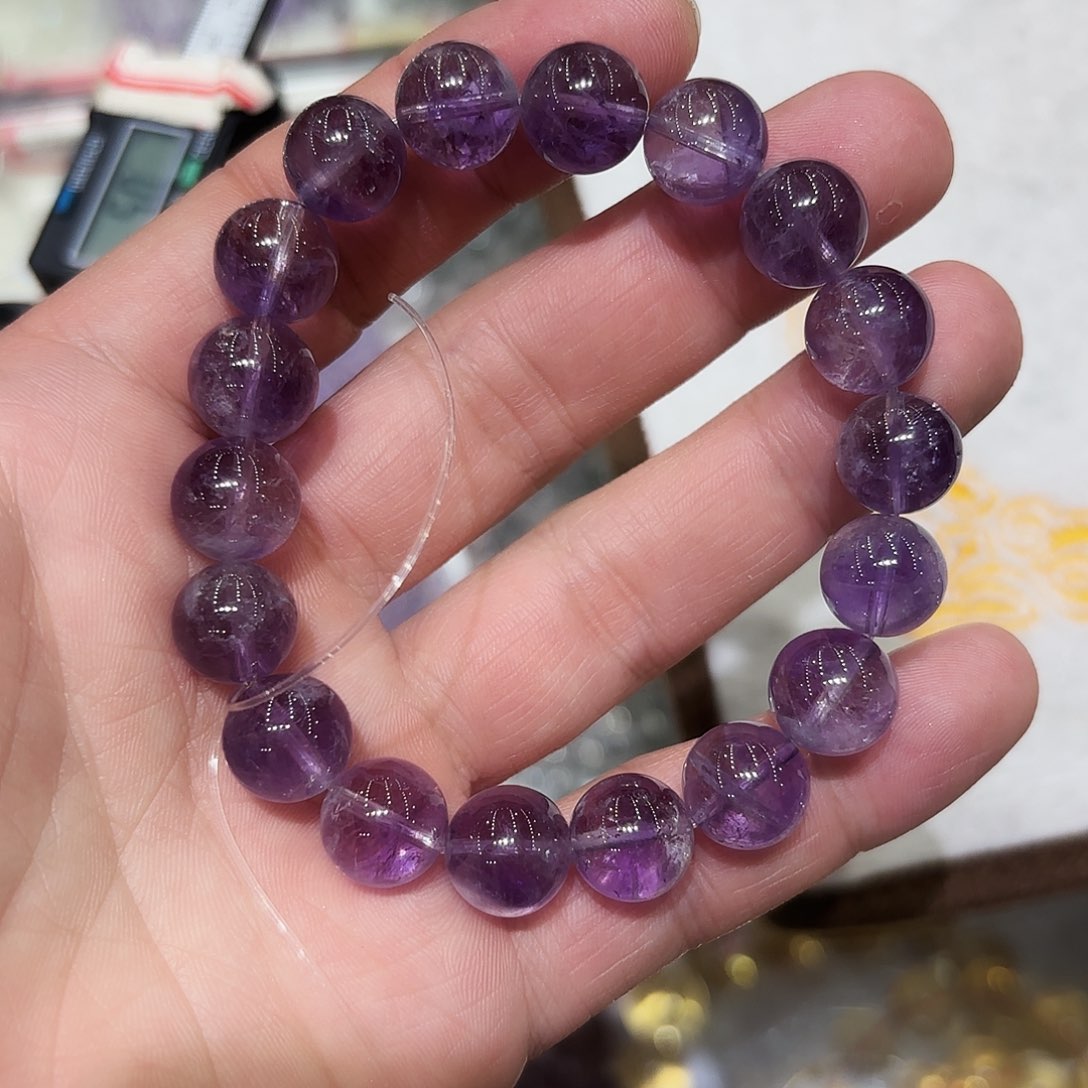 水晶手链未镶嵌紫啊赛