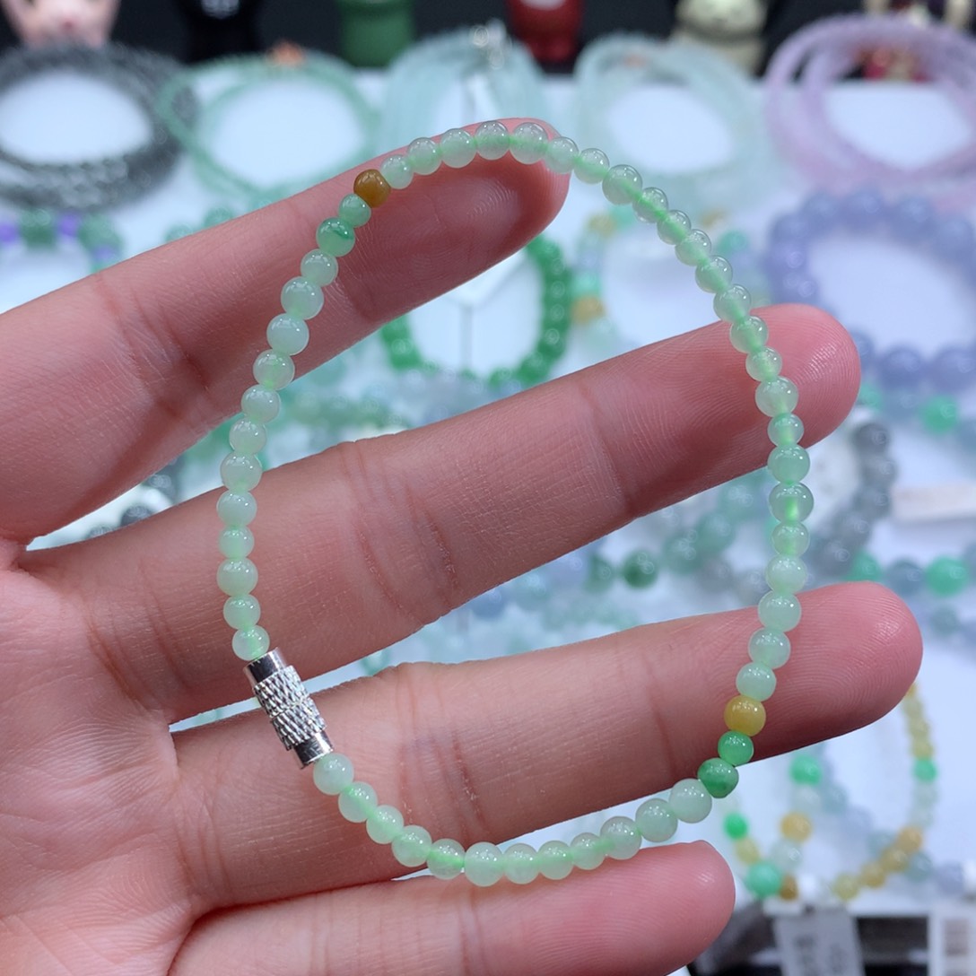 翡翠手链未镶嵌天然