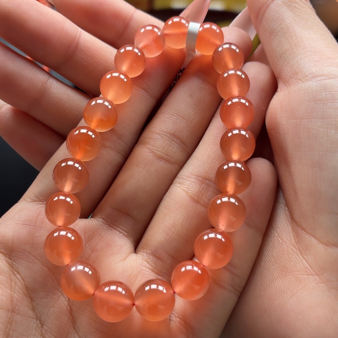 南红玛瑙未镶嵌手串原矿保山南红杨柳冰橘手串卡9+