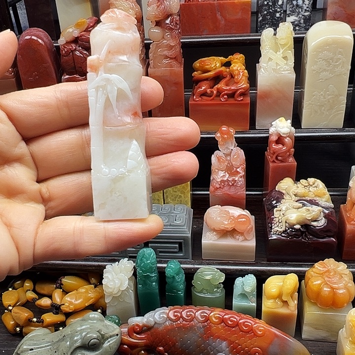 寿山石印石寿山石手工雕刻