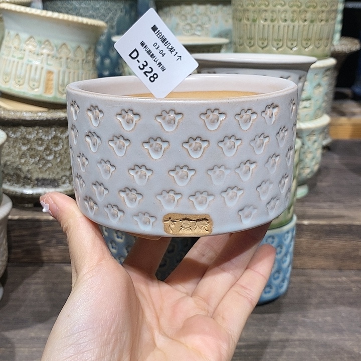 七里烧花盆3-4-328口径9