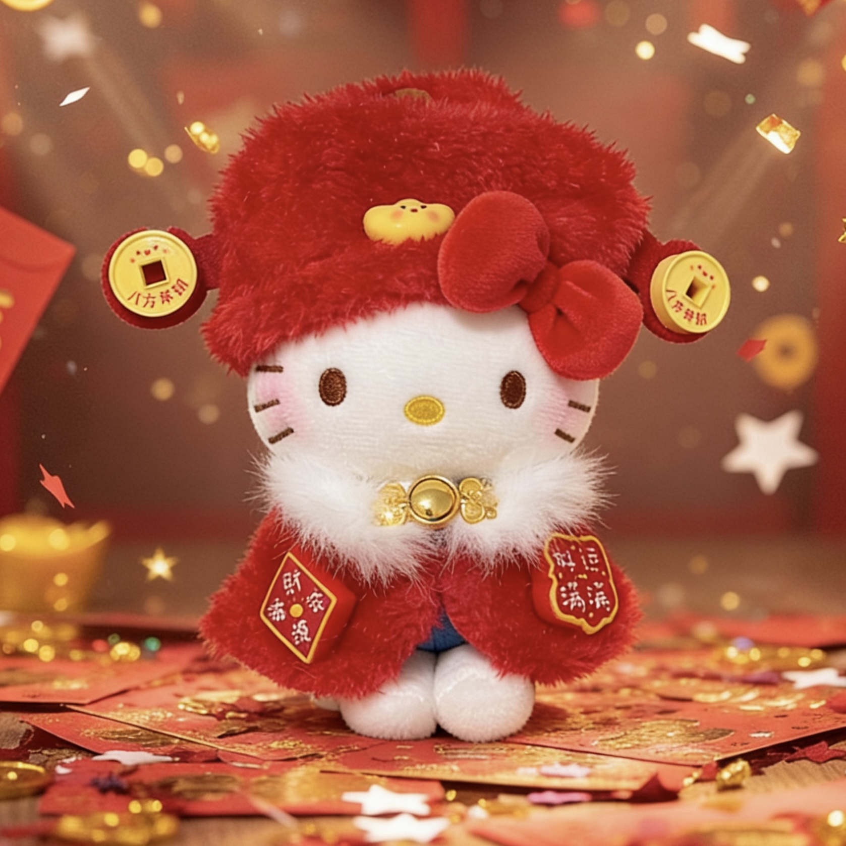 正版hellokitty财源滚滚kt三丽鸥包包挂件惊喜书包送人生日礼物女