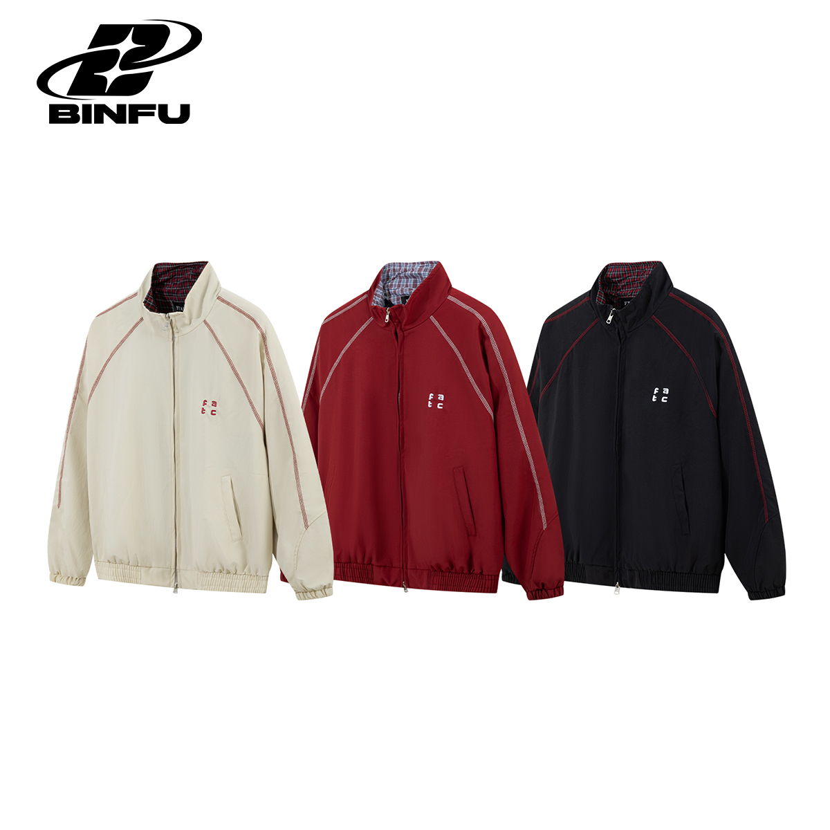 BINFU秋冬新款男女同款长袖夹克外套
