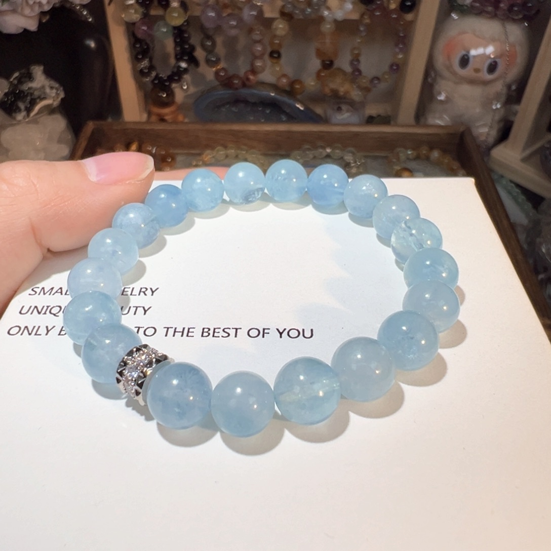 水晶手绳未镶嵌海蓝宝