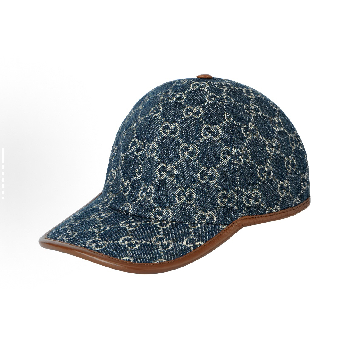 未使用 GUCCI/古驰 丹宁牛仔鸭舌帽 棒球帽子 男女同款 蓝色