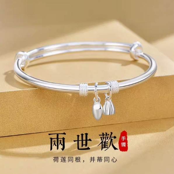 水贝精品银手镯（无礼盒）SZ311