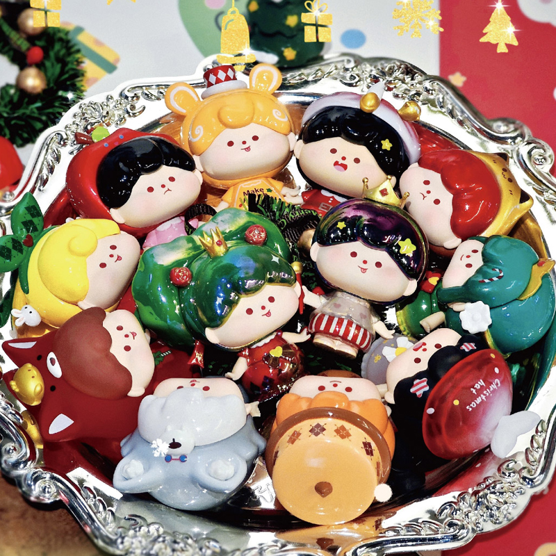 【KK拆盒】圣诞奇遇萌粒盲盒红皇后国王摆件手办生日礼物