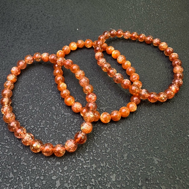 【小宝晶选】天然金太阳单圈手链 多样性发一件 约6mm 1010XBHT