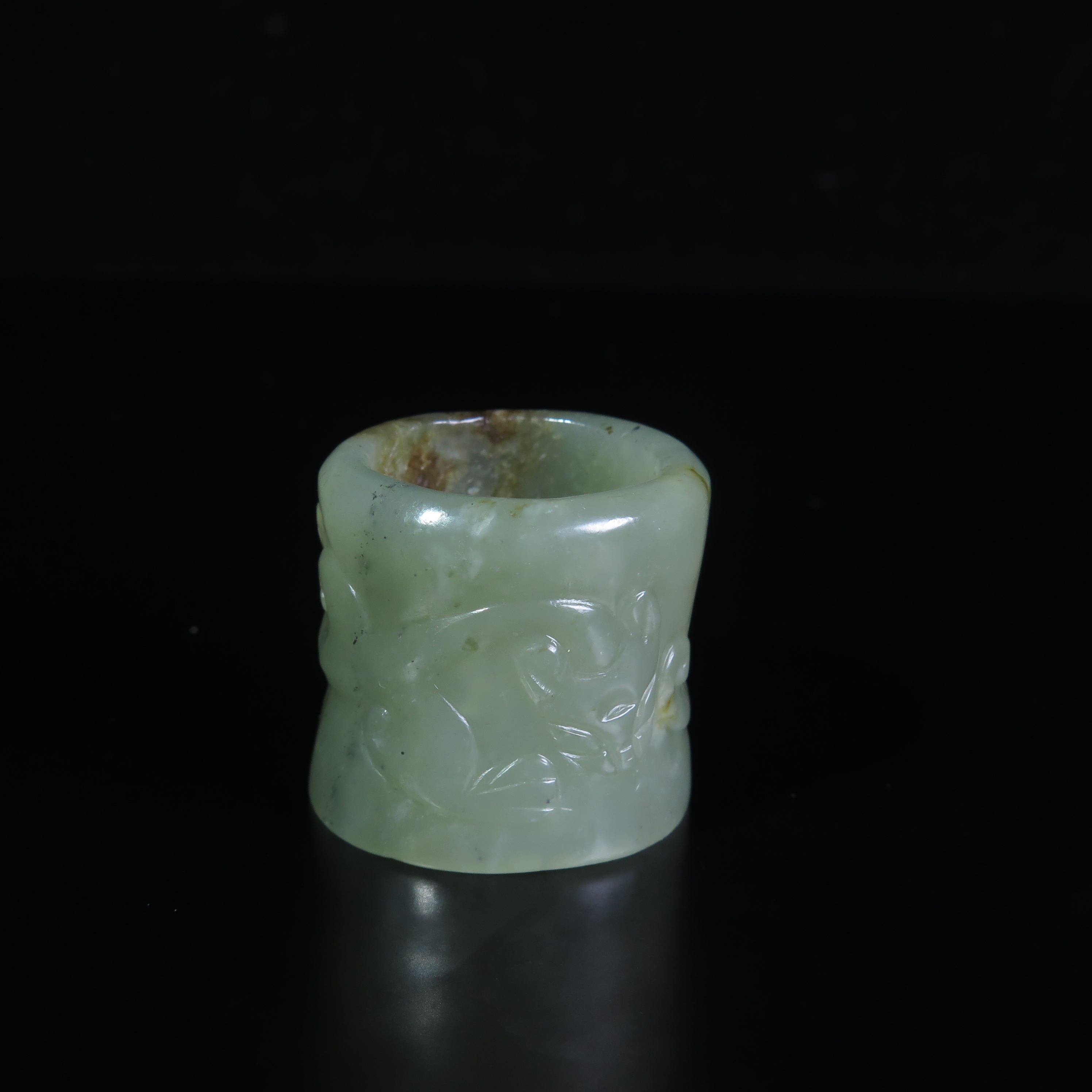 民国螭纹玉扳指/MZ096436/和田玉/民族文物