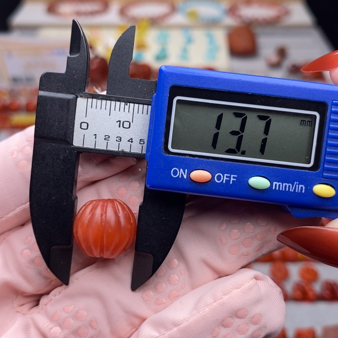 南红玛瑙配饰未镶嵌南瓜珠 微瑕