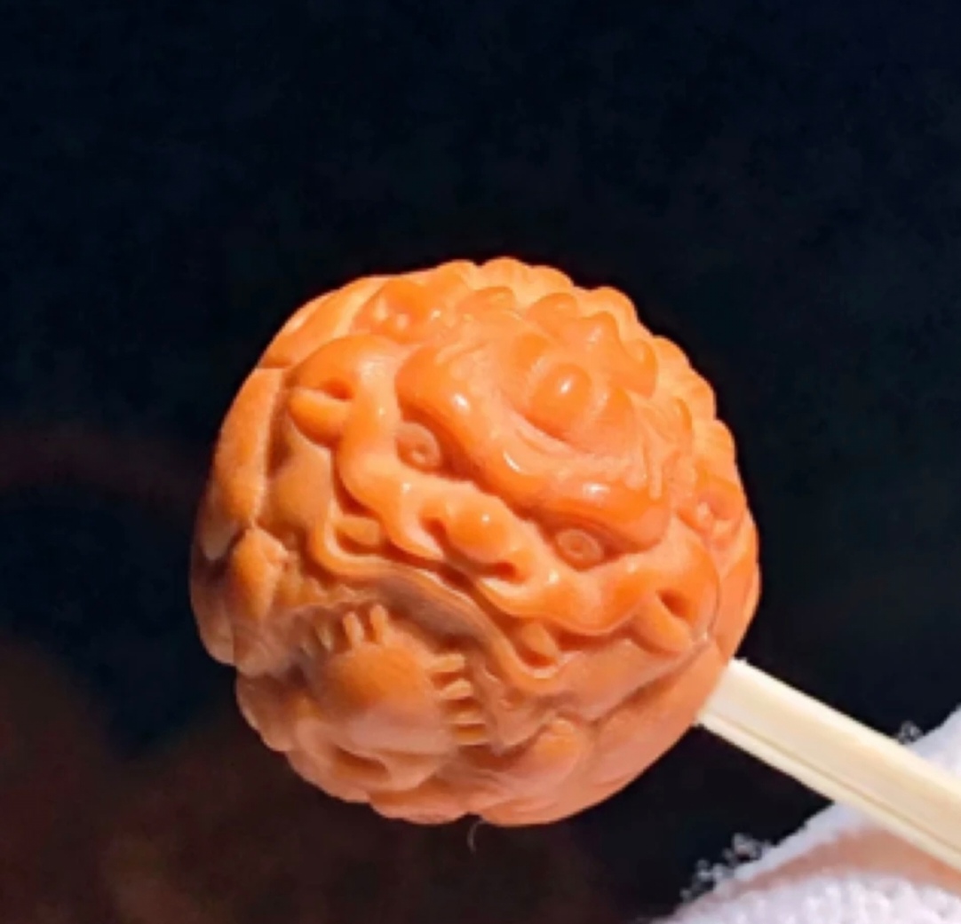 猴头核桃雕刻吞金兽单颗