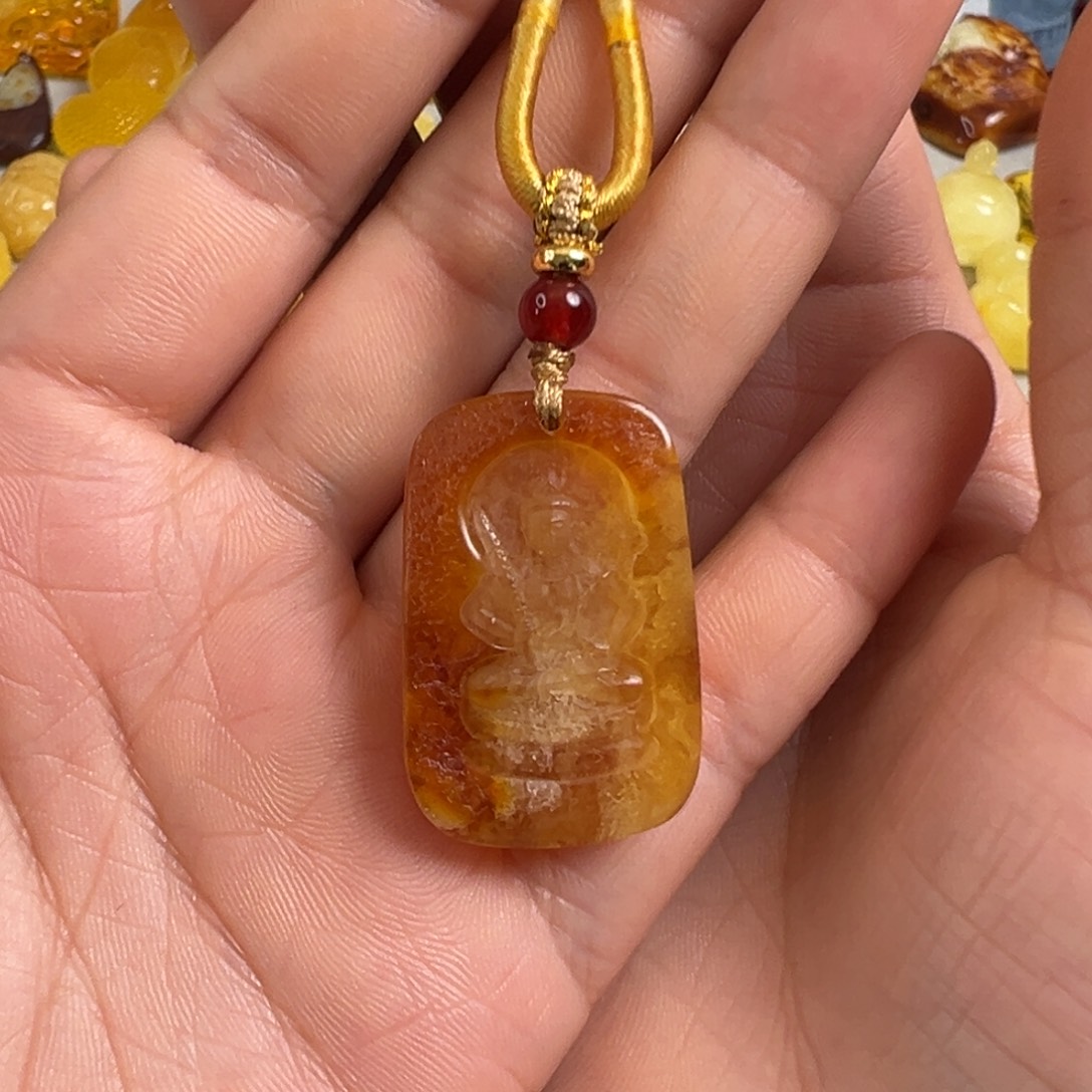 蜜蜡未镶嵌裸石牛虎