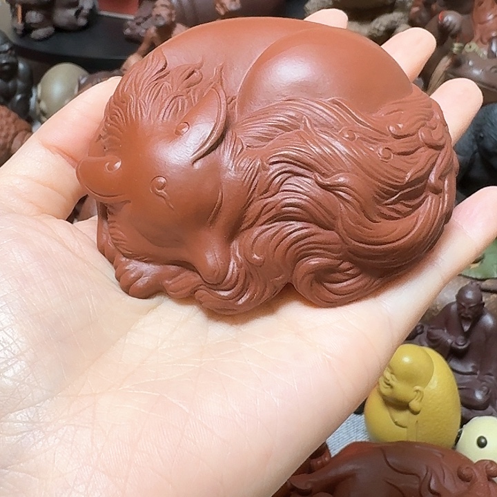 紫砂茶宠九尾狐狸