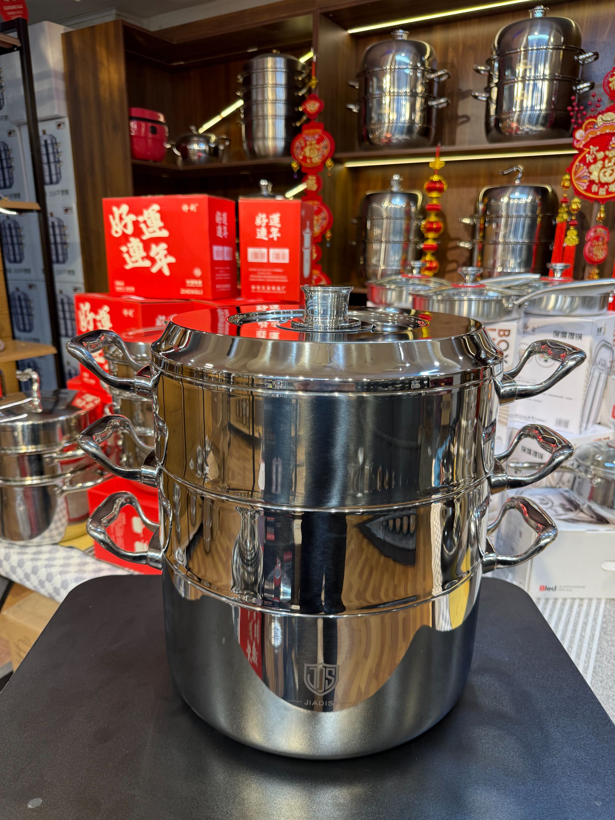 不锈钢316三层蒸锅30CM加厚加深多功能蒸鱼蒸包子【送蒸布】