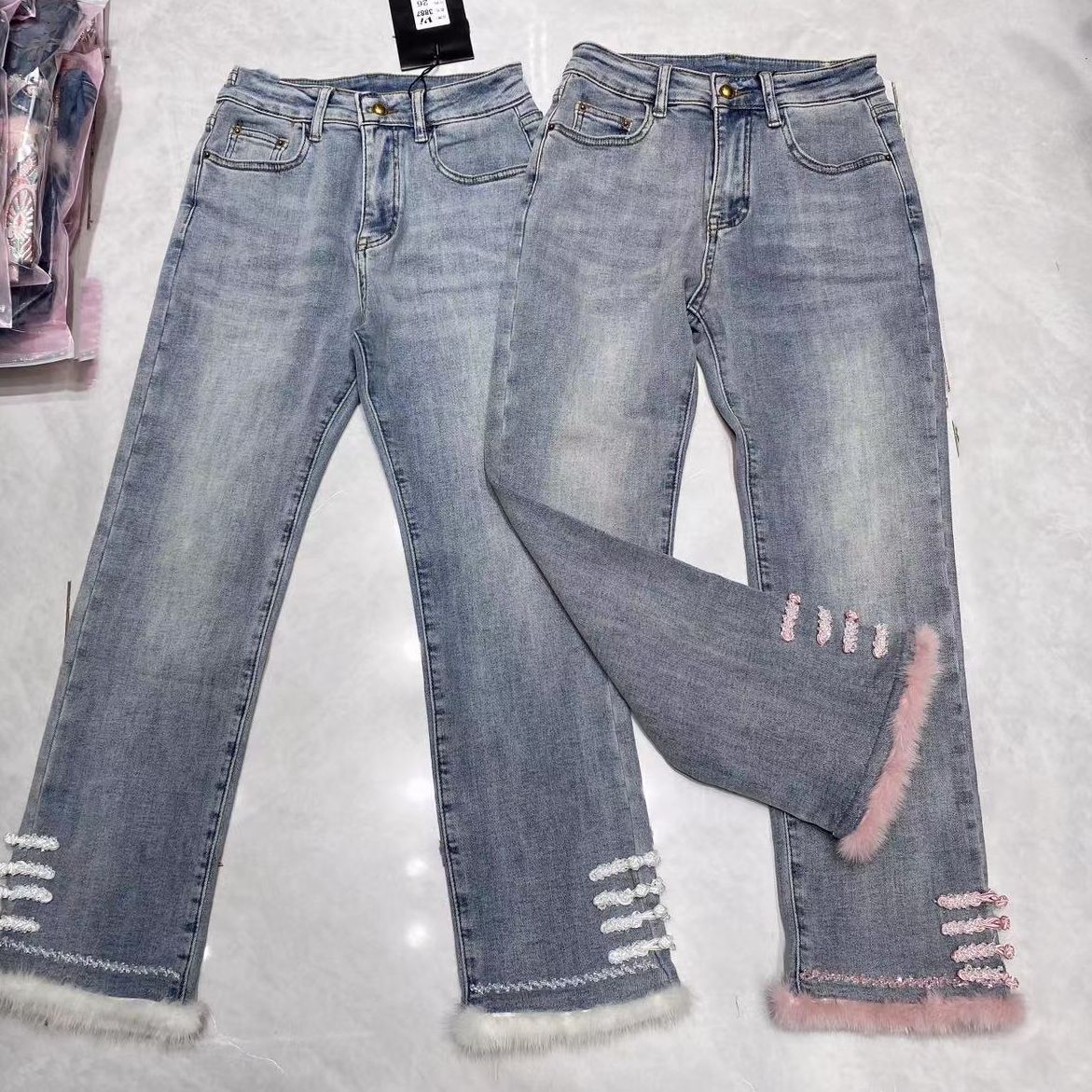 【象姐定制】裤子预CDX3KZ8013直筒九分裤蓝色时尚休闲百搭