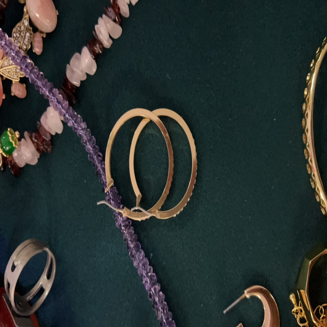 合金耳饰 黄色欧美风轻奢风女耳钉手工饰品素款古风