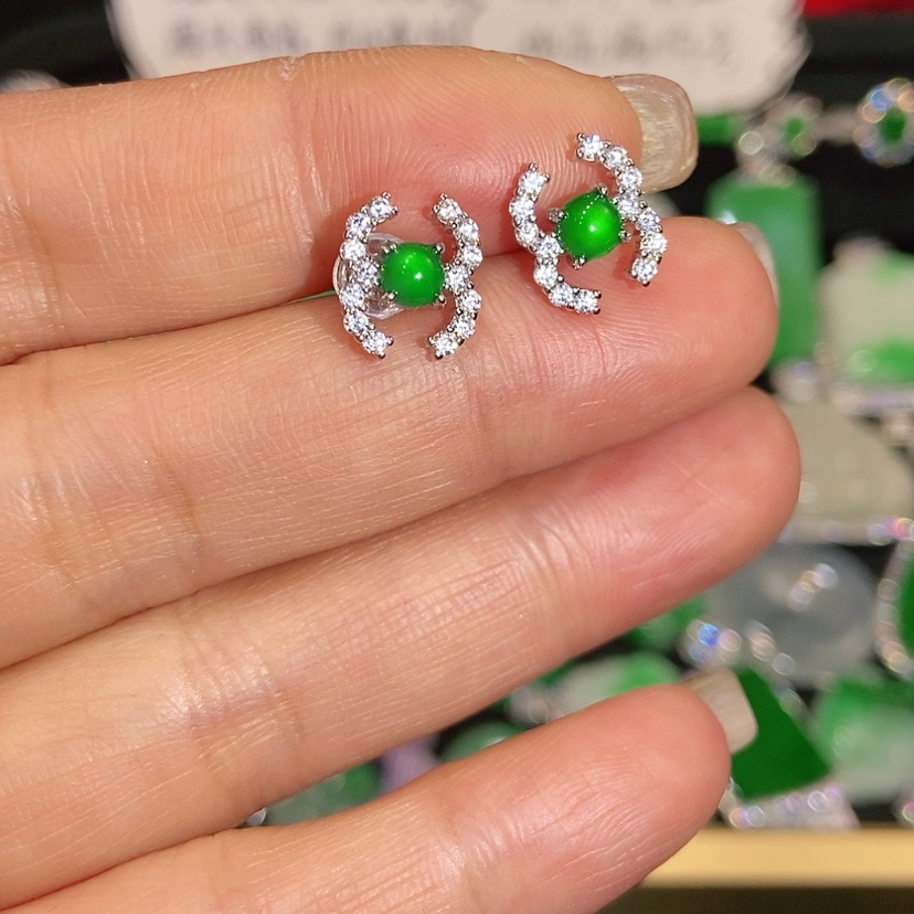 【闪购商品】未镶嵌翡翠耳饰天然翡翠