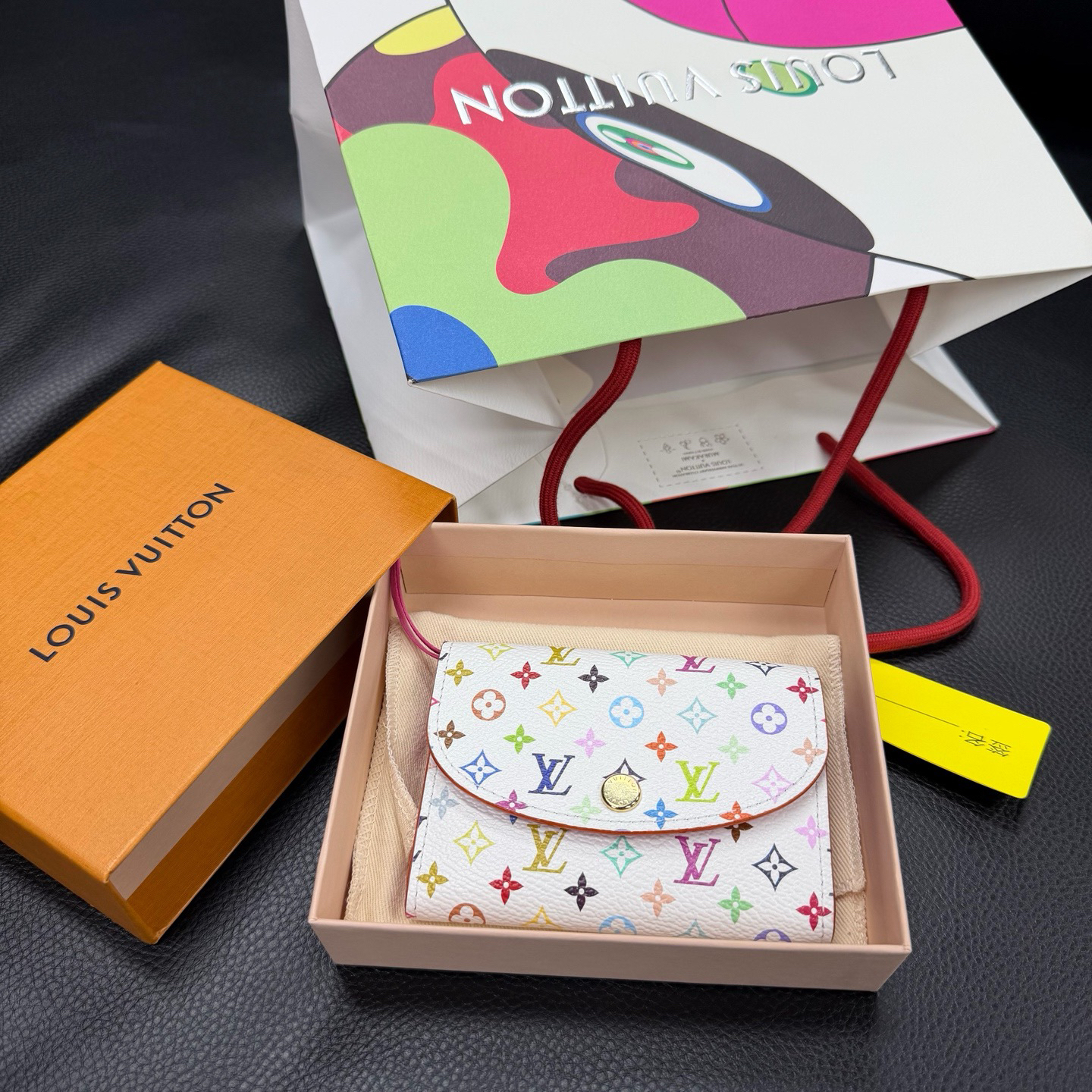 99新 LouisVuitton/路易威登 捐金沉珠/白三彩钱包 芯片款