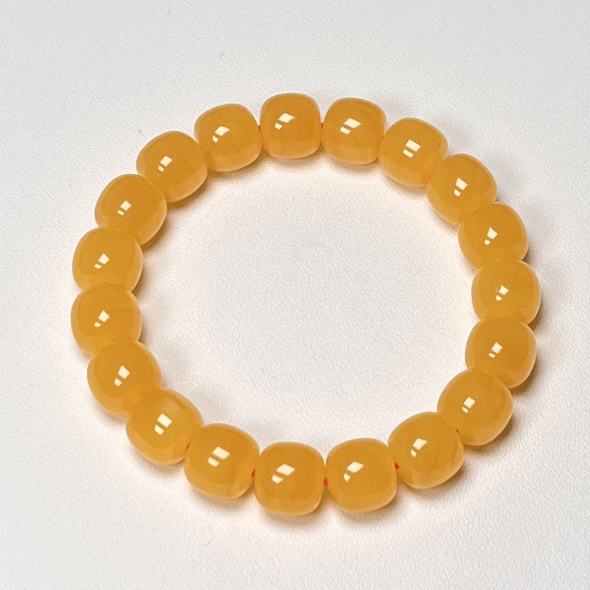 12*11mm焦皮顶红同料手串