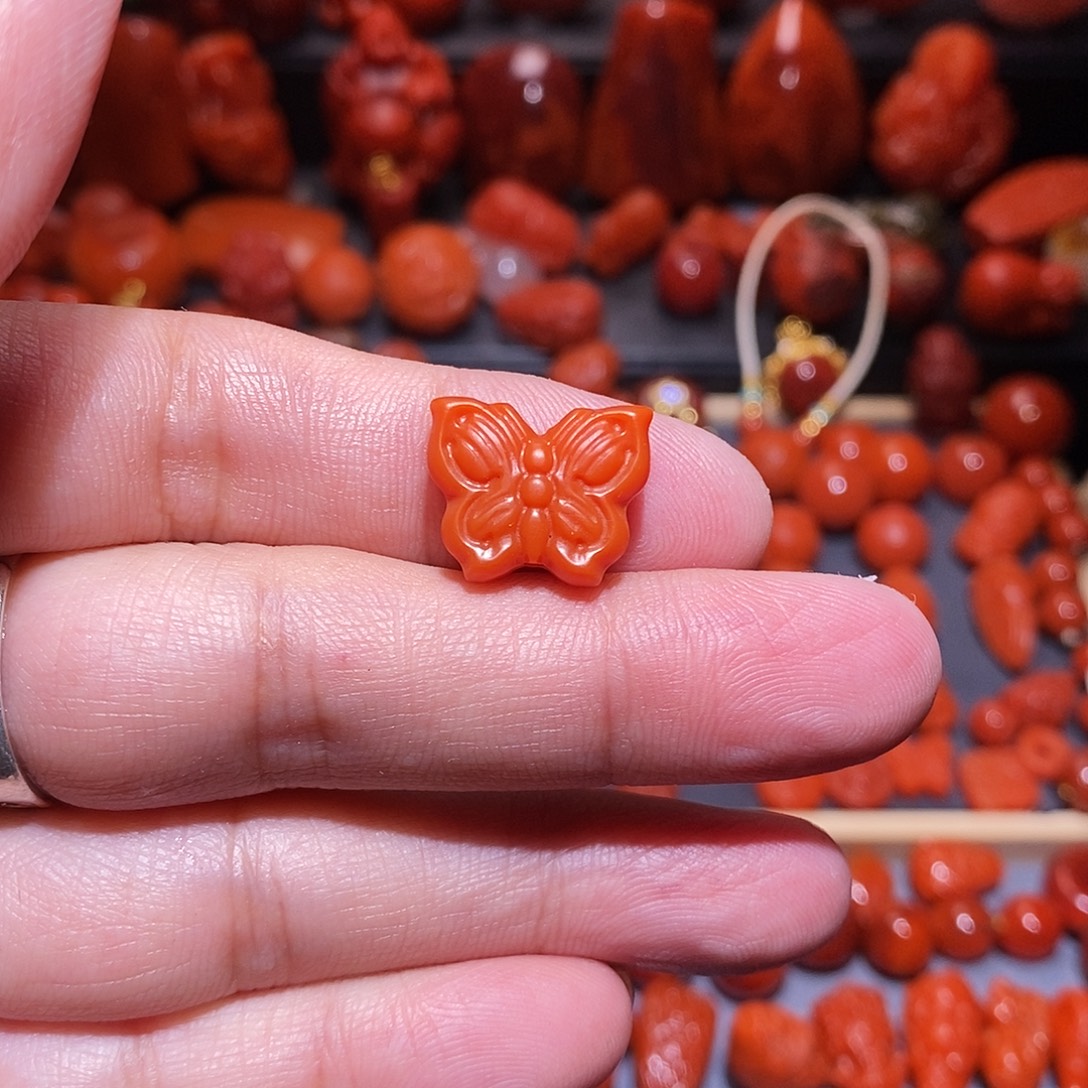 平***乐南红玛瑙未镶嵌配饰