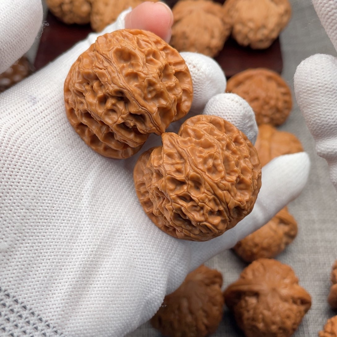 文玩核桃把件39红皮球苹果