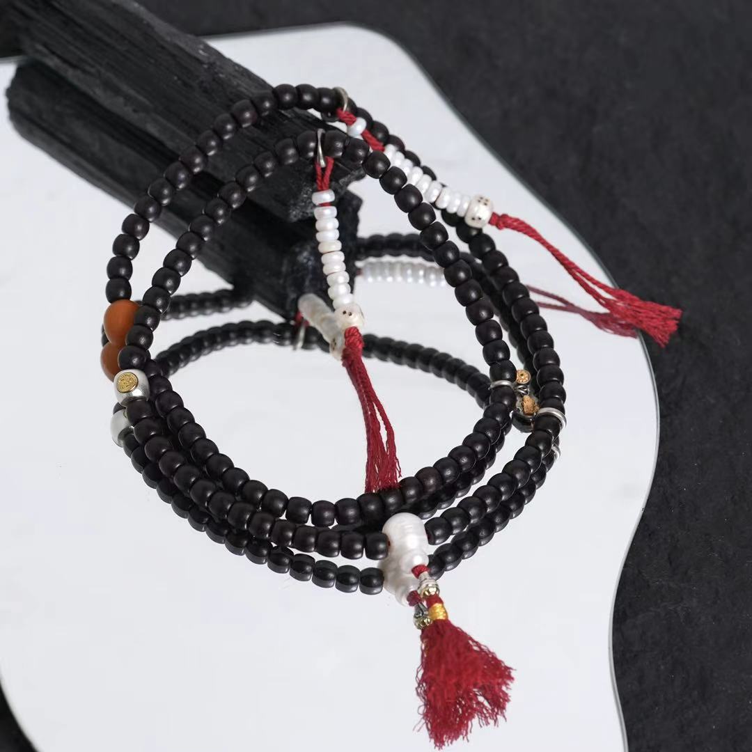 吊坠925银 【顺意安乐108】手工精雕扎基拉姆项链手串两戴108mnx