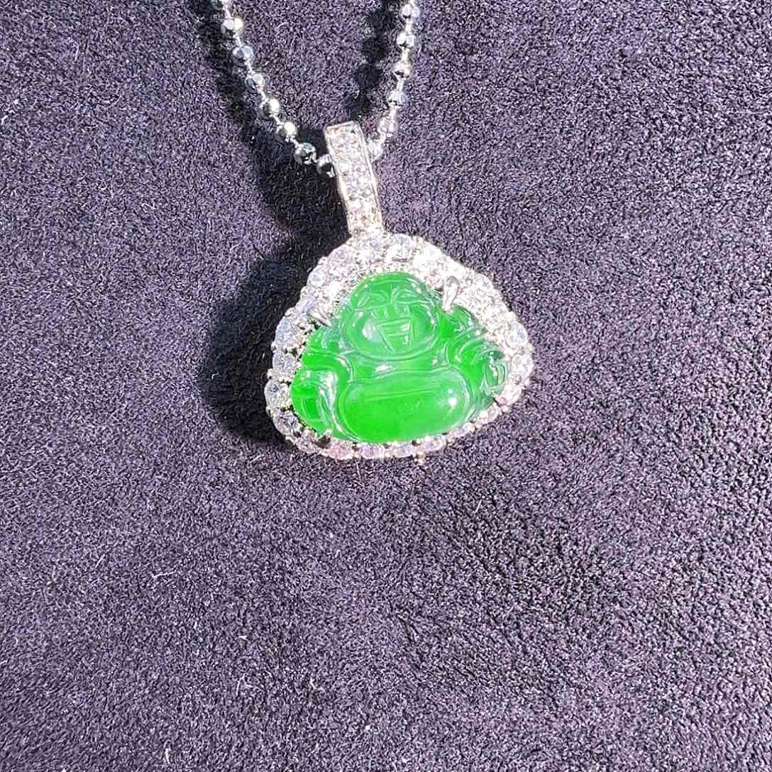 翡翠未镶嵌吊坠(不含链)佛公