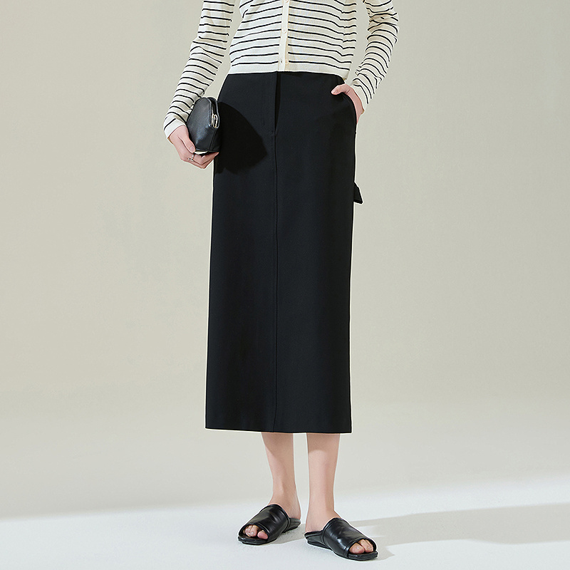 【粉丝专享】MOFAN摩凡春新款黑色半身裙MAB472050