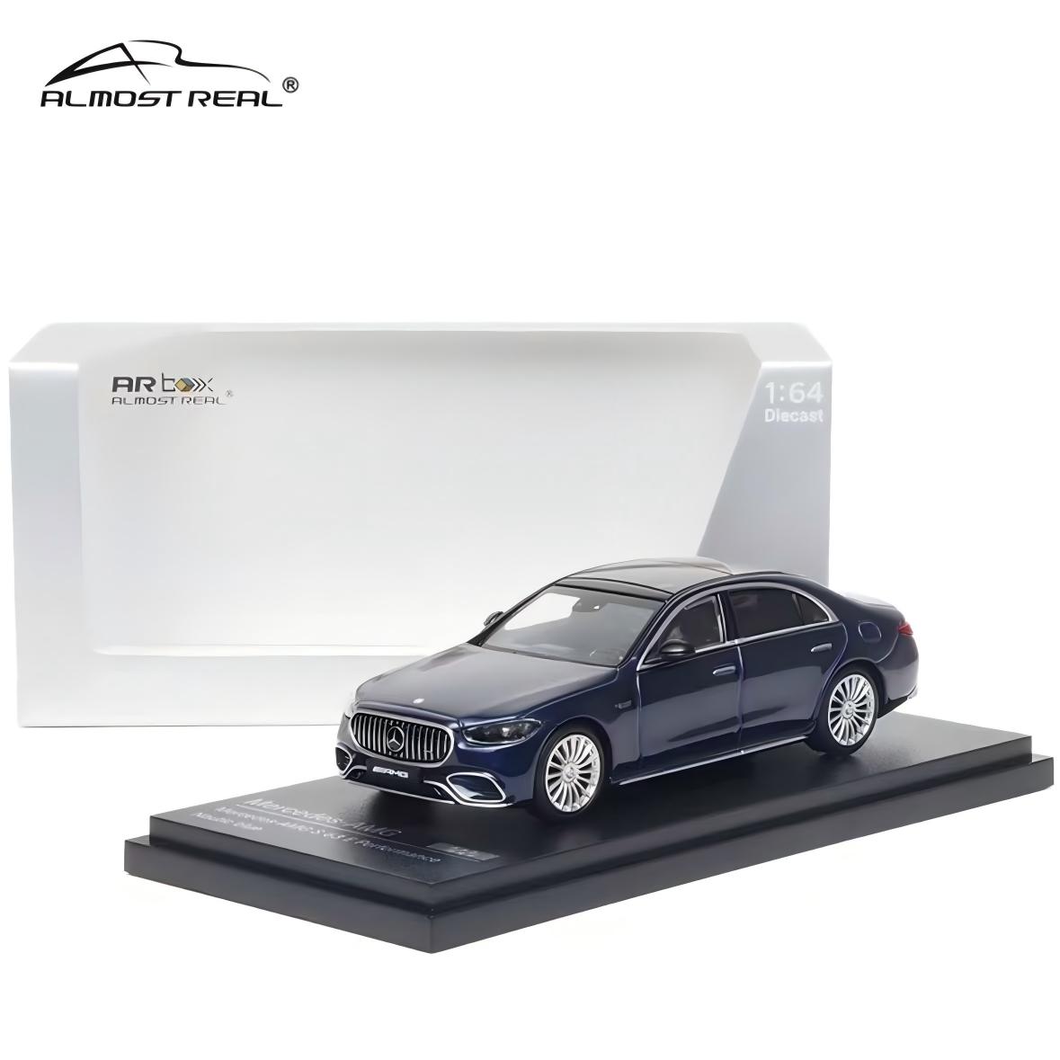 【AR】Almost Real 梅赛奔驰 AMG S63E 海岳蓝 1:64 合金汽车模型