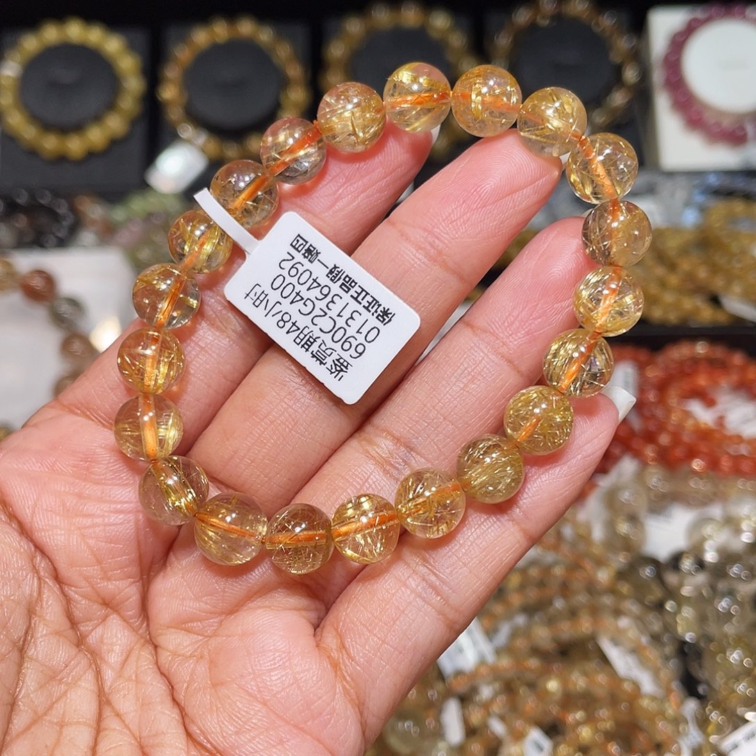 手串发晶未镶嵌已实名金发8.8m