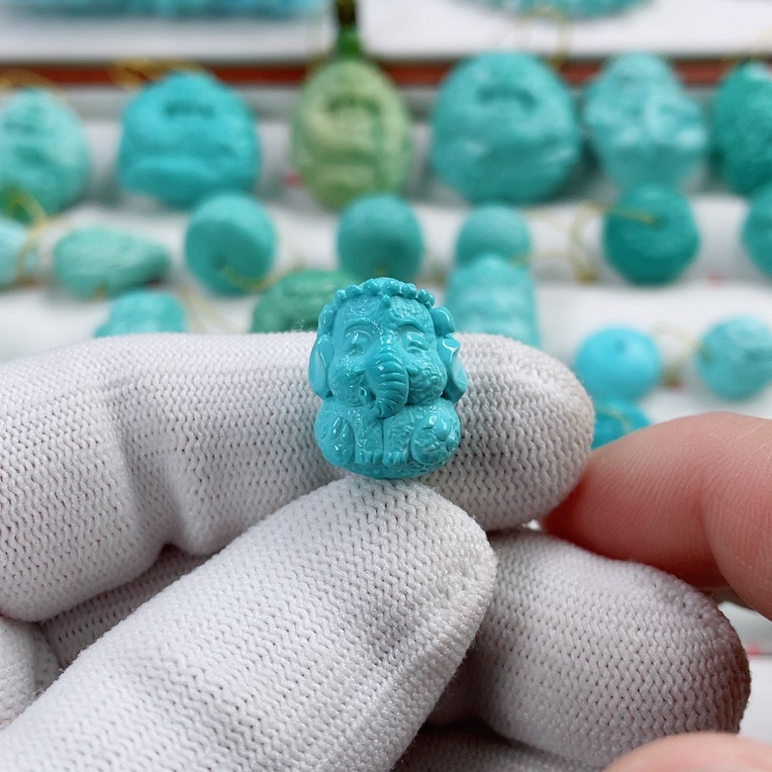 绿松石车挂未镶嵌