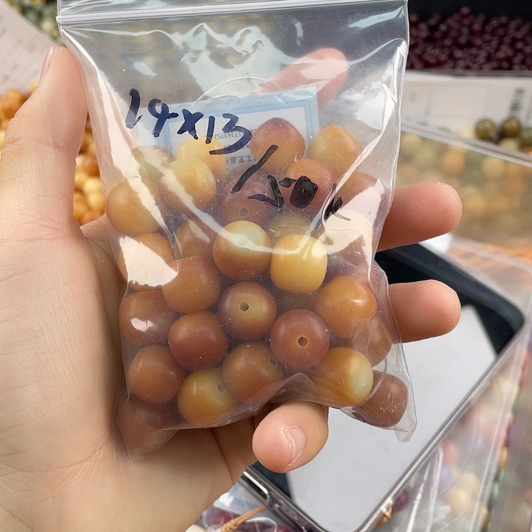 白玉菩提吊坠美*好z 14mm/50颗 锅底微瑕