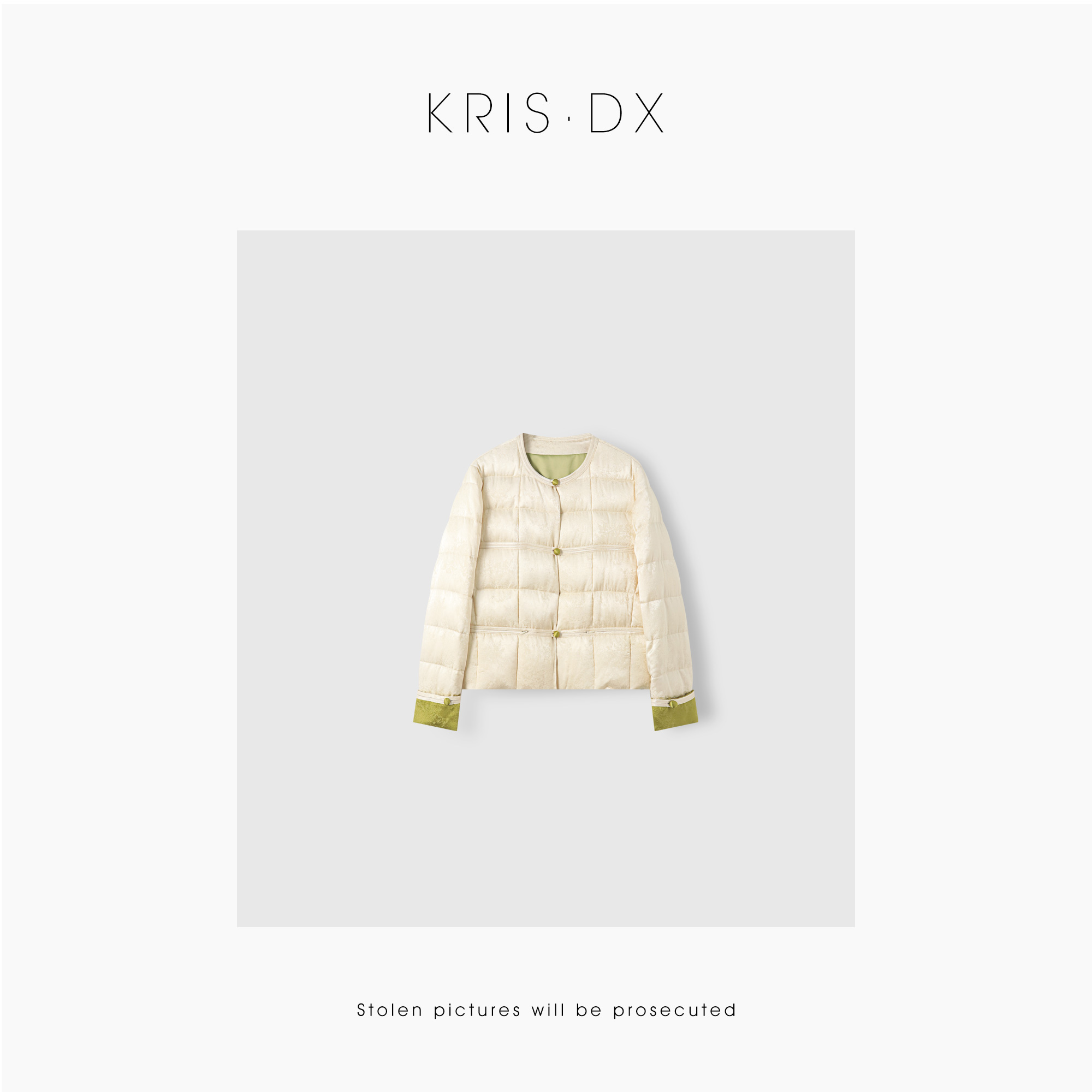 【单行品质女装】轻奢新中式暗纹提花优雅高级保暖羽绒服