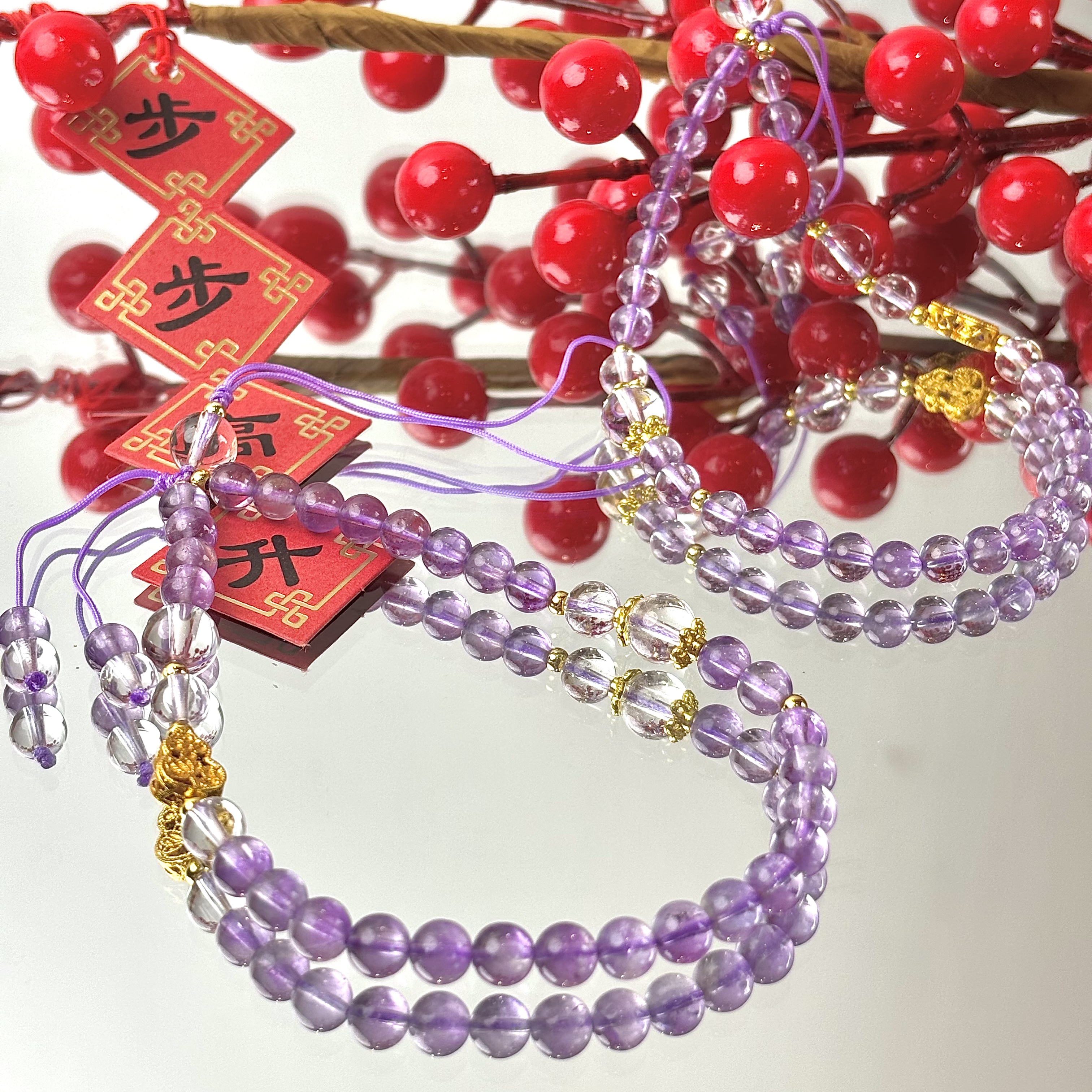 【1687 紫定上岸】紫水白水6-7mm挂件随机发面小仙多样性发其一