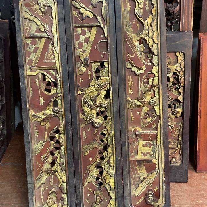 老***玩绒质老木雕雕花板包邮