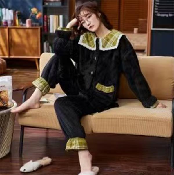 C0074黑色月子服套装  产后