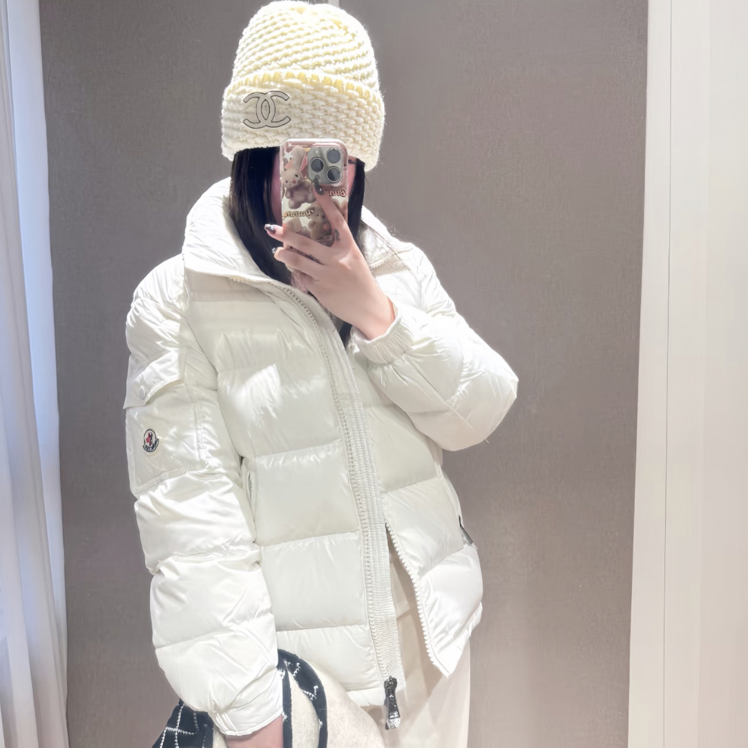 99新 MONCLER JS0022/99新/2码/Maire系列 拉链宽松短款羽绒服