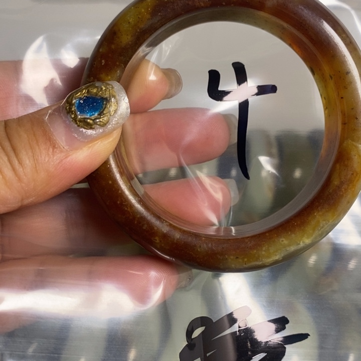 菲***鸟蛇纹石玉合金手镯