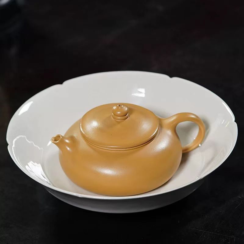 宜兴紫砂壶光器寒江 黄金朱泥 范俊美