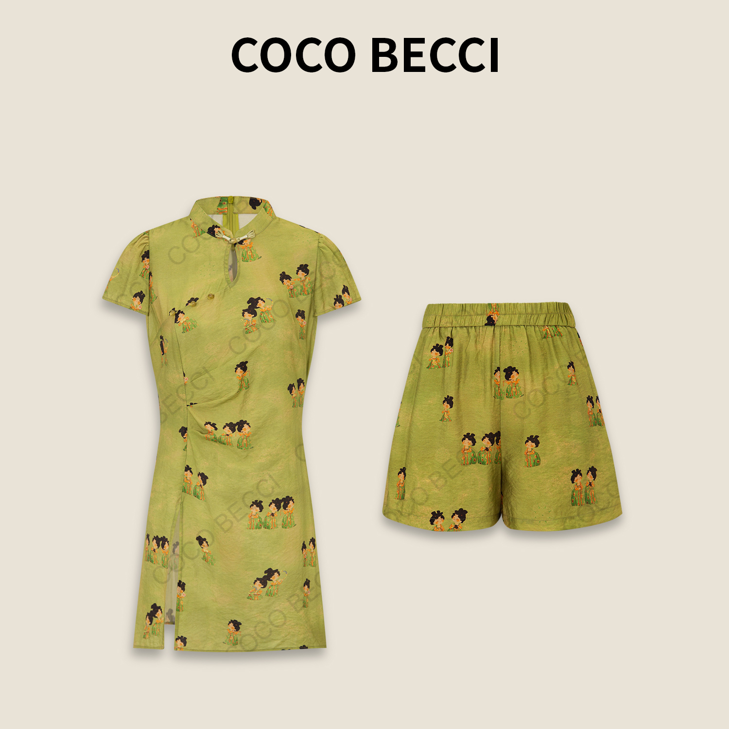 COCO BECCI【唐宫夜宴】新中式国风气质时尚套装CFLJB354019AB