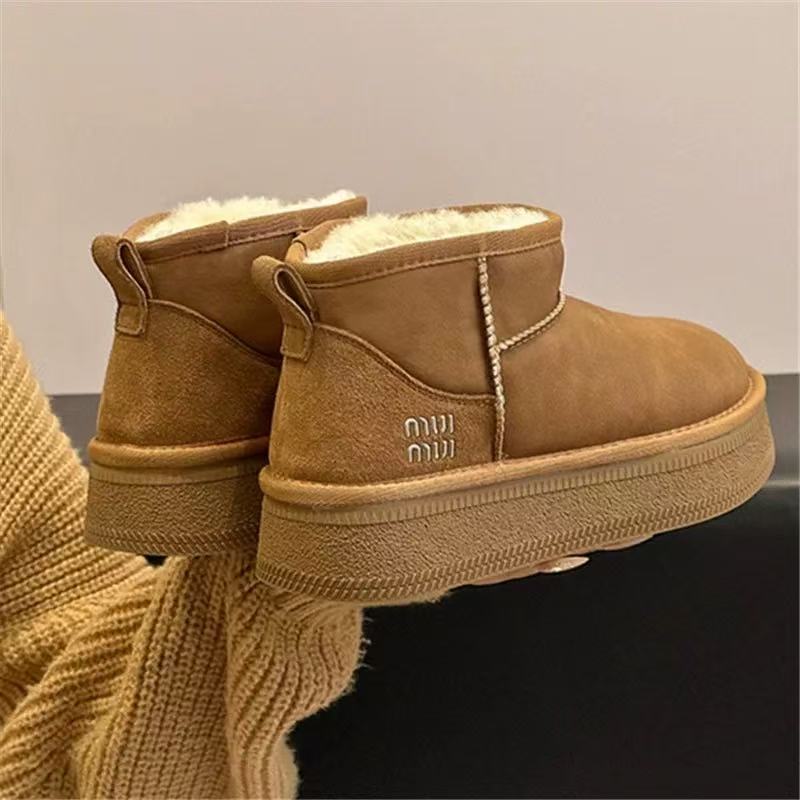 012款高帮加绒时尚雪地靴女款增高短筒雪地靴休闲