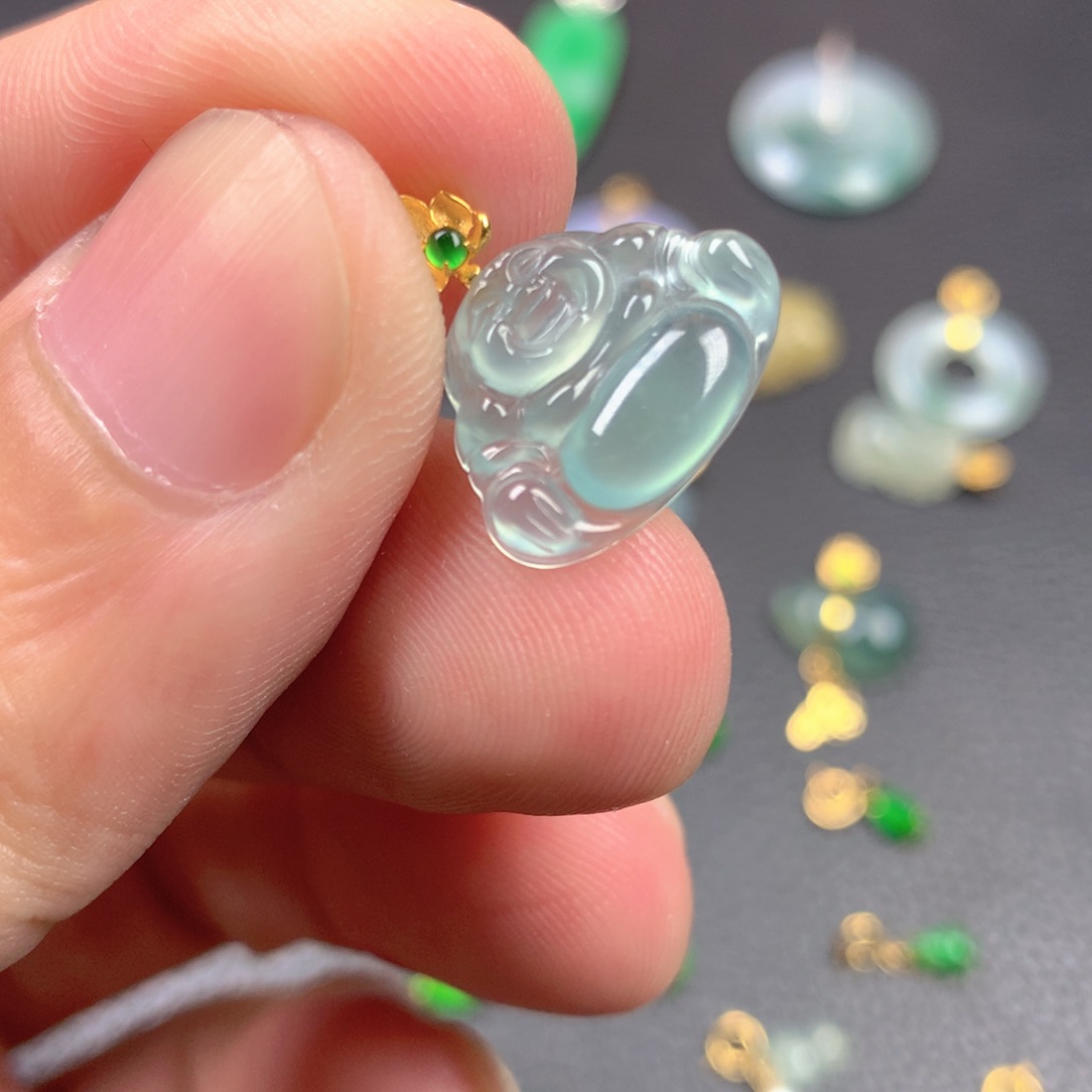 【闪购商品】翡翠18K金镶嵌颈饰翡翠