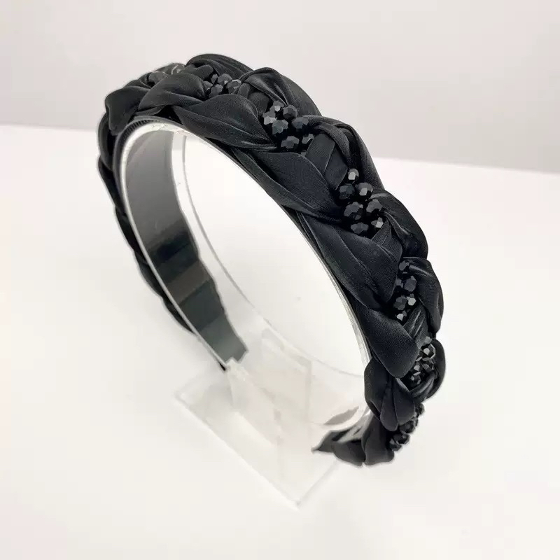 水晶宽边舒适高级感发箍头饰【黑璀璨】气质网红法式头箍百搭新款