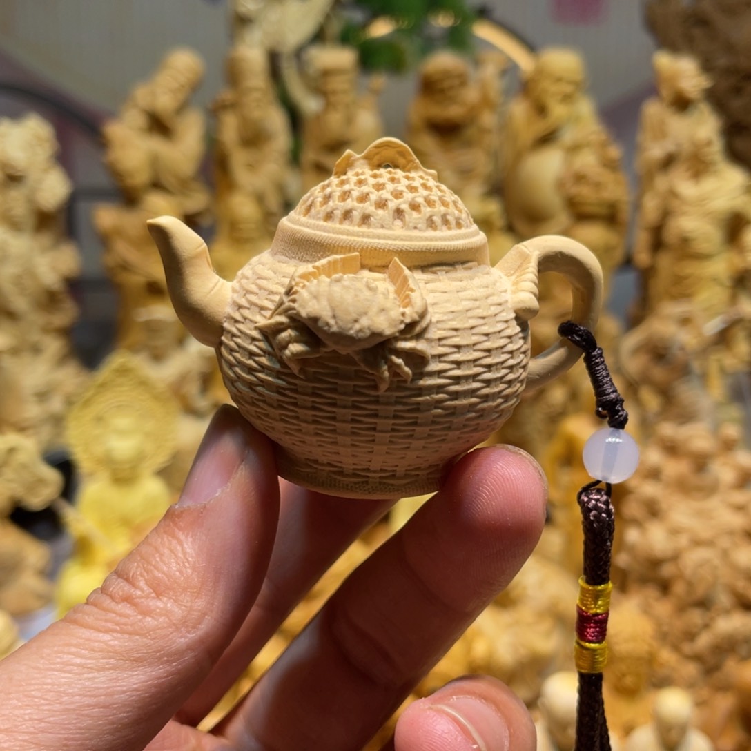 黄杨木黄杨木瑕疵把把壶