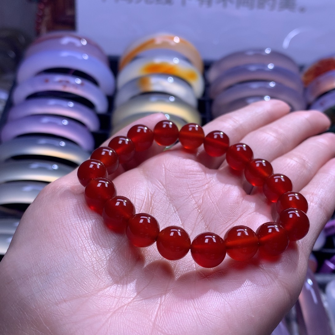 【闪购商品】玛瑙/玉髓手链未镶嵌嘻*