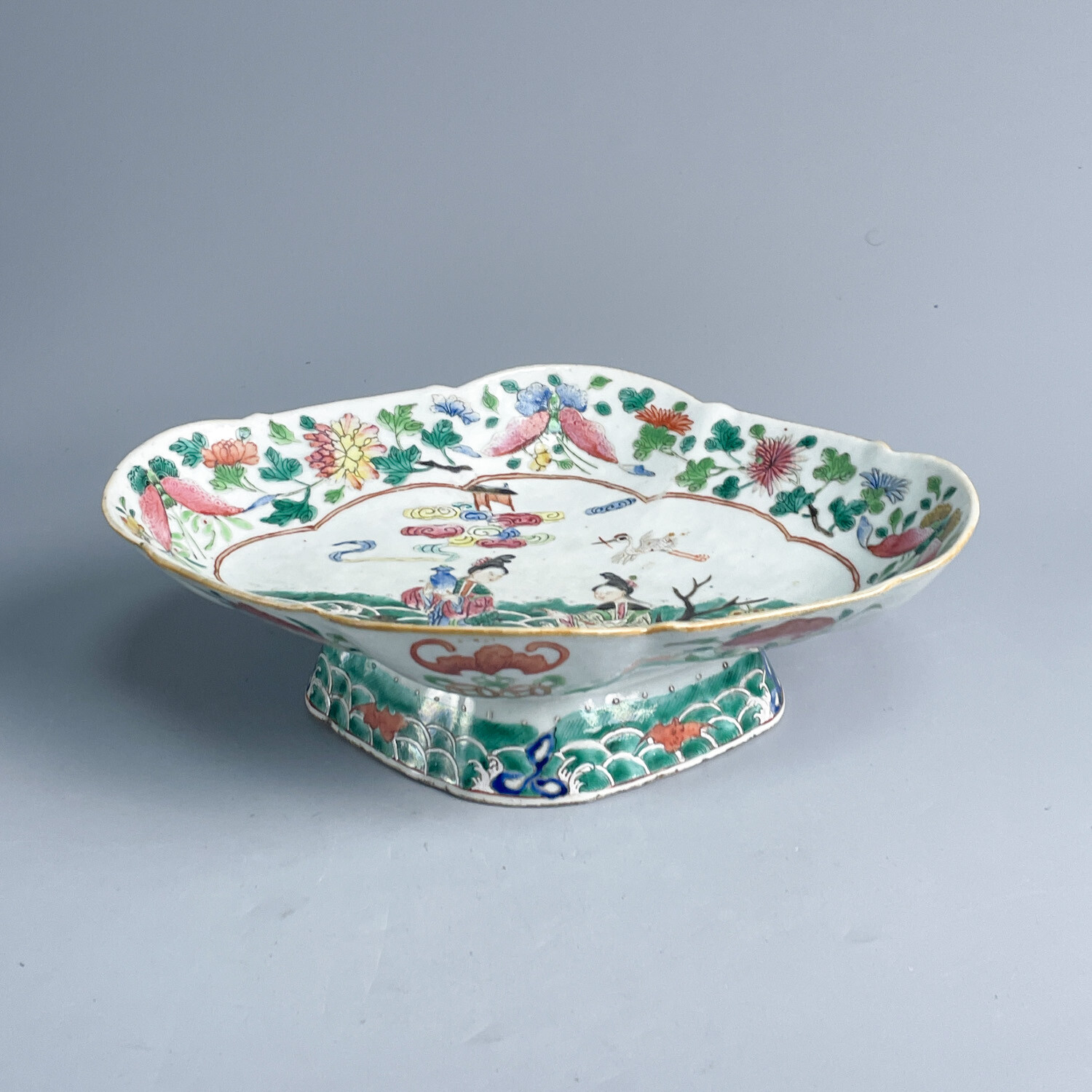 wk：2800 晚清 粉彩海屋添筹海棠盘#6920187352394334084